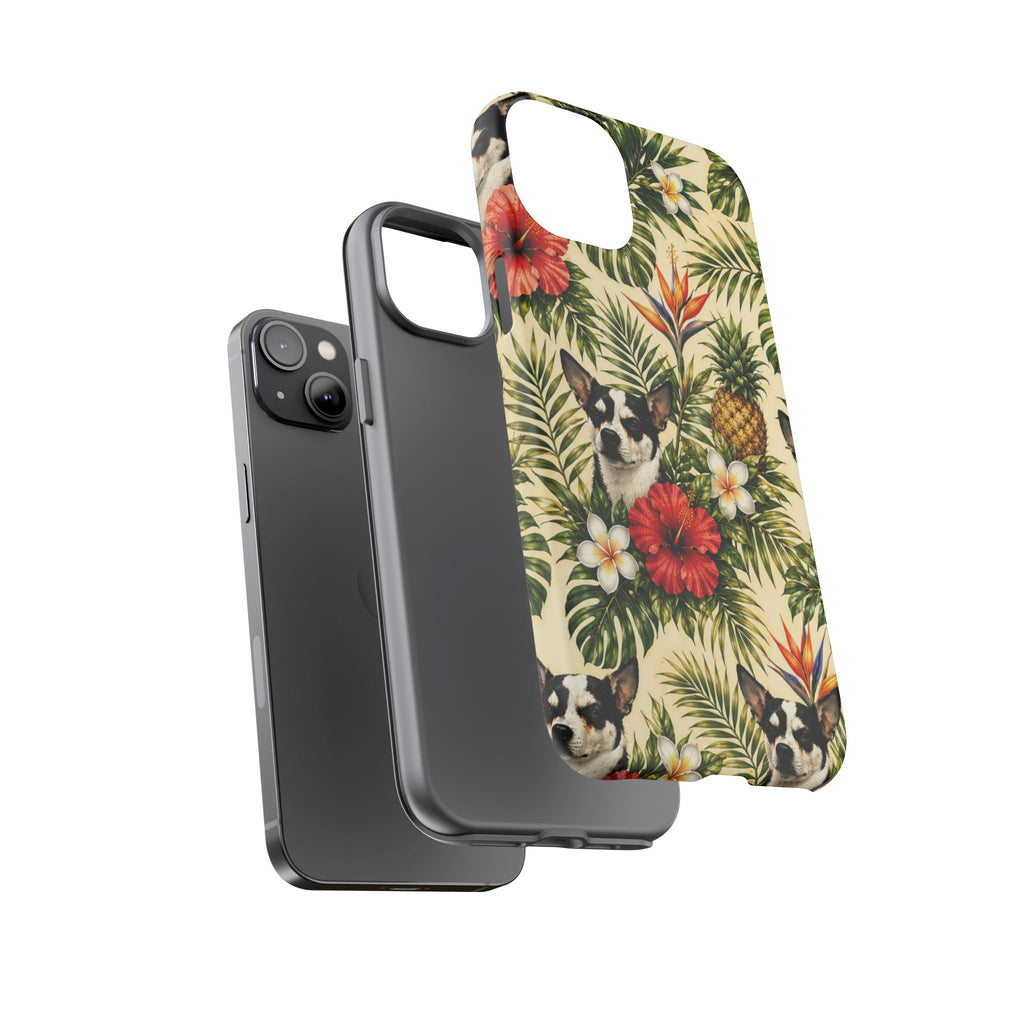 Tropical chihuahua Phone Case — Floral Pineapple Protective Tough Case
