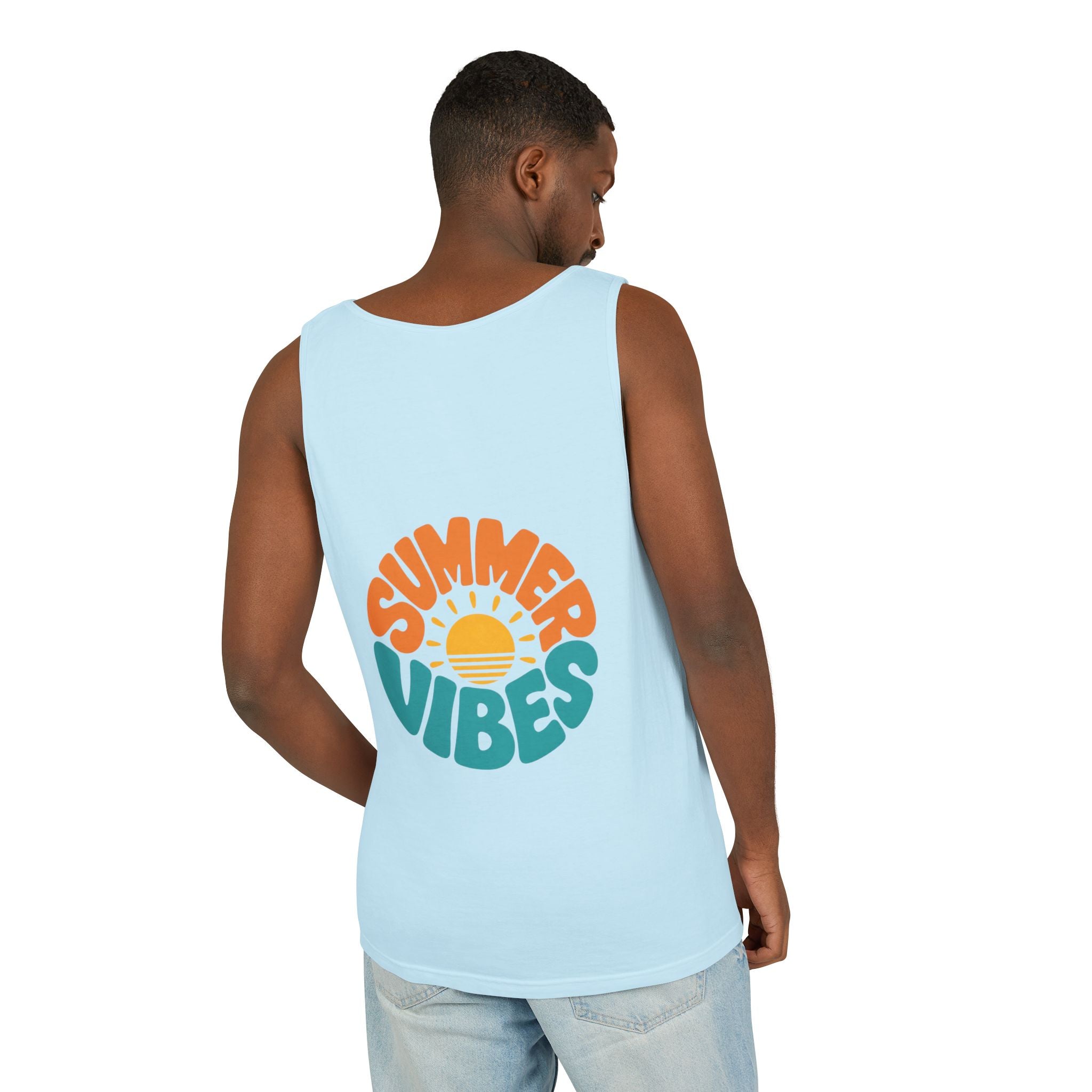 Summer Vibes Unisex Tank Top - Retro Sun Graphic