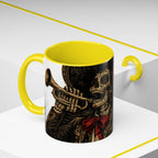 Day of the Dead Soccer Skull Accent Mug — 11/15oz