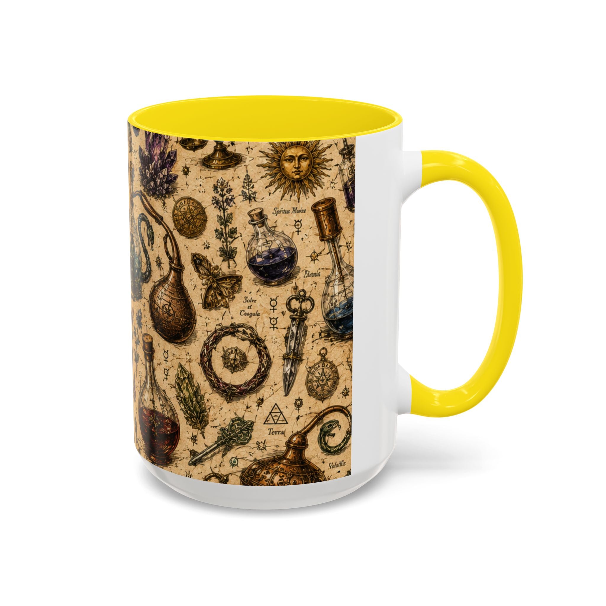 The Alchemist's Cabinet Coffee Mug — Vintage Apothecary Accent Mug (11/15 oz)