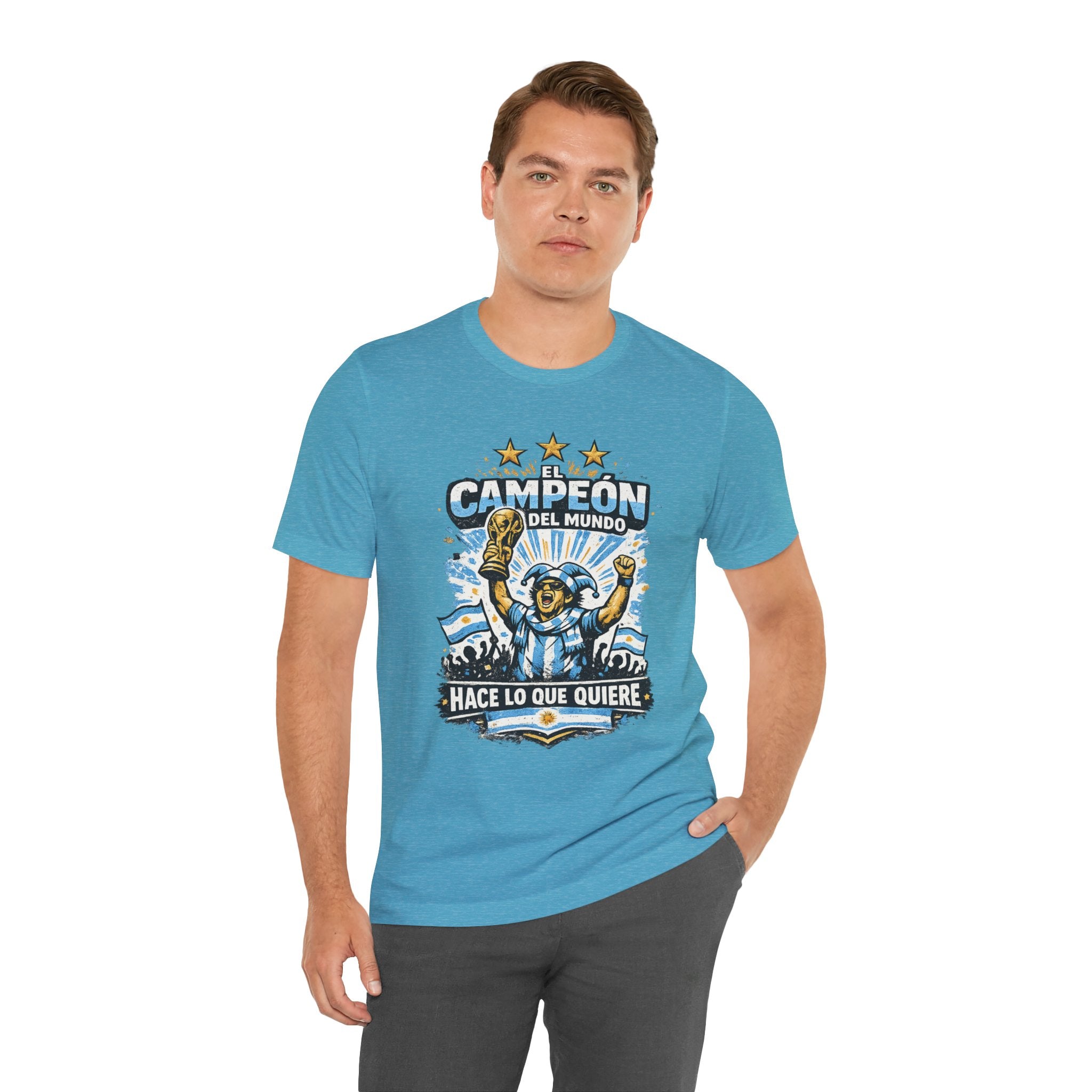 T-Shirt — 'El Campeón del Mundo: Hace Lo Que Quiere' Soccer Champion Tee