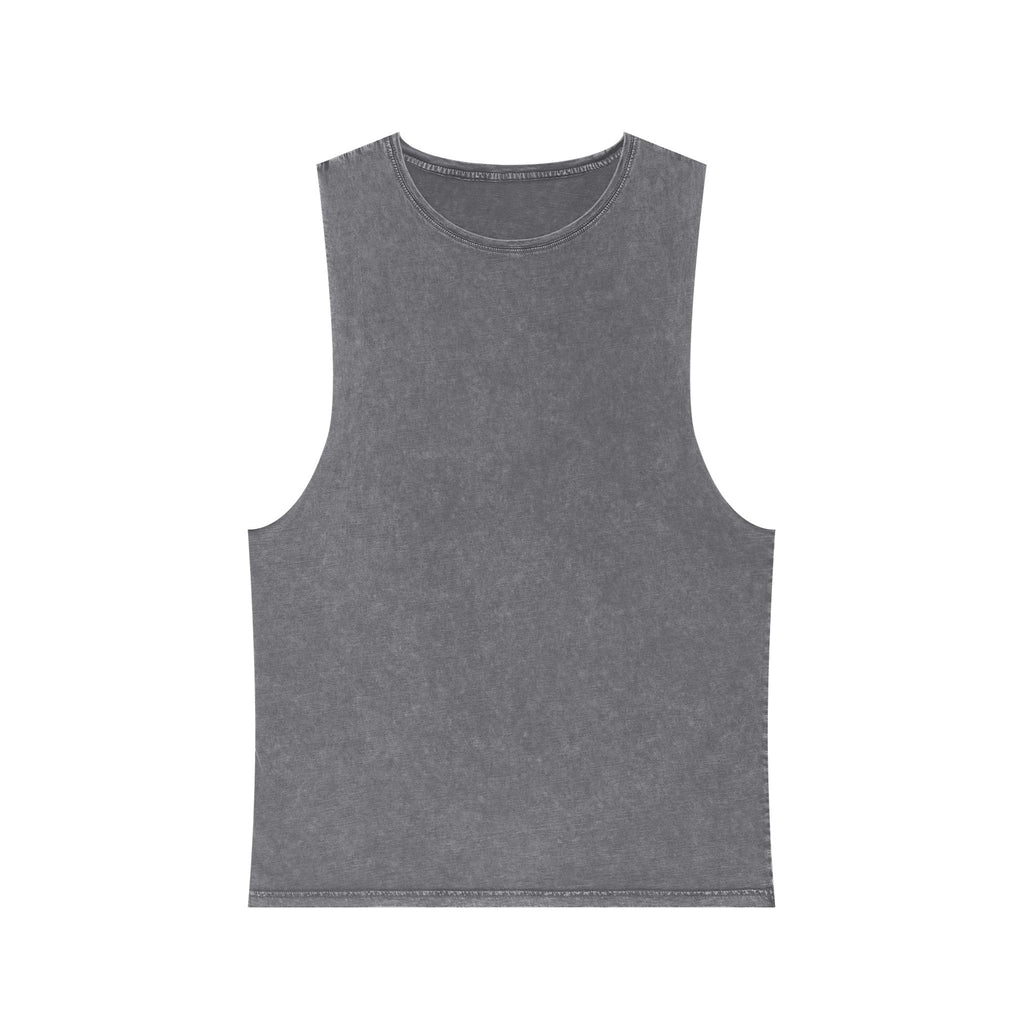 Summer Vibes Stonewash Tank Top — Retro Sunset Graphic Tank
