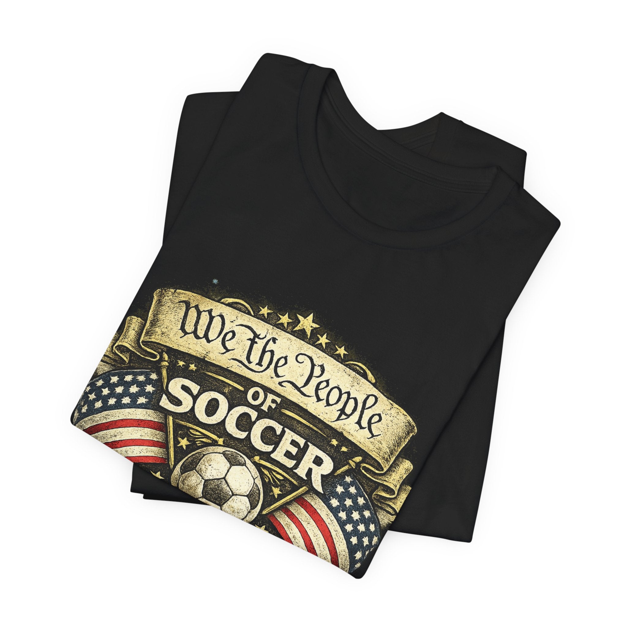 We The People of Soccer T-Shirt — American Flag Vintage Soccer Tee