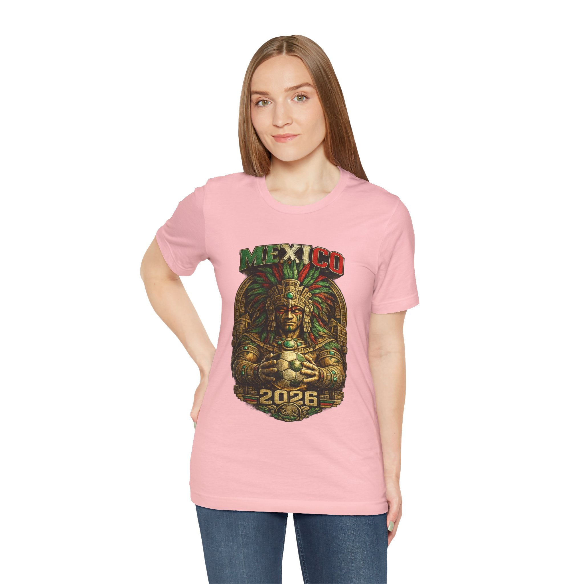 Mexico 2026 Aztec Warrior T-Shirt — Vintage Mexican Pride Soccer World Cup Tee