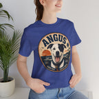 Angus Dog Tee — Retro Beach Portrait T-Shirt