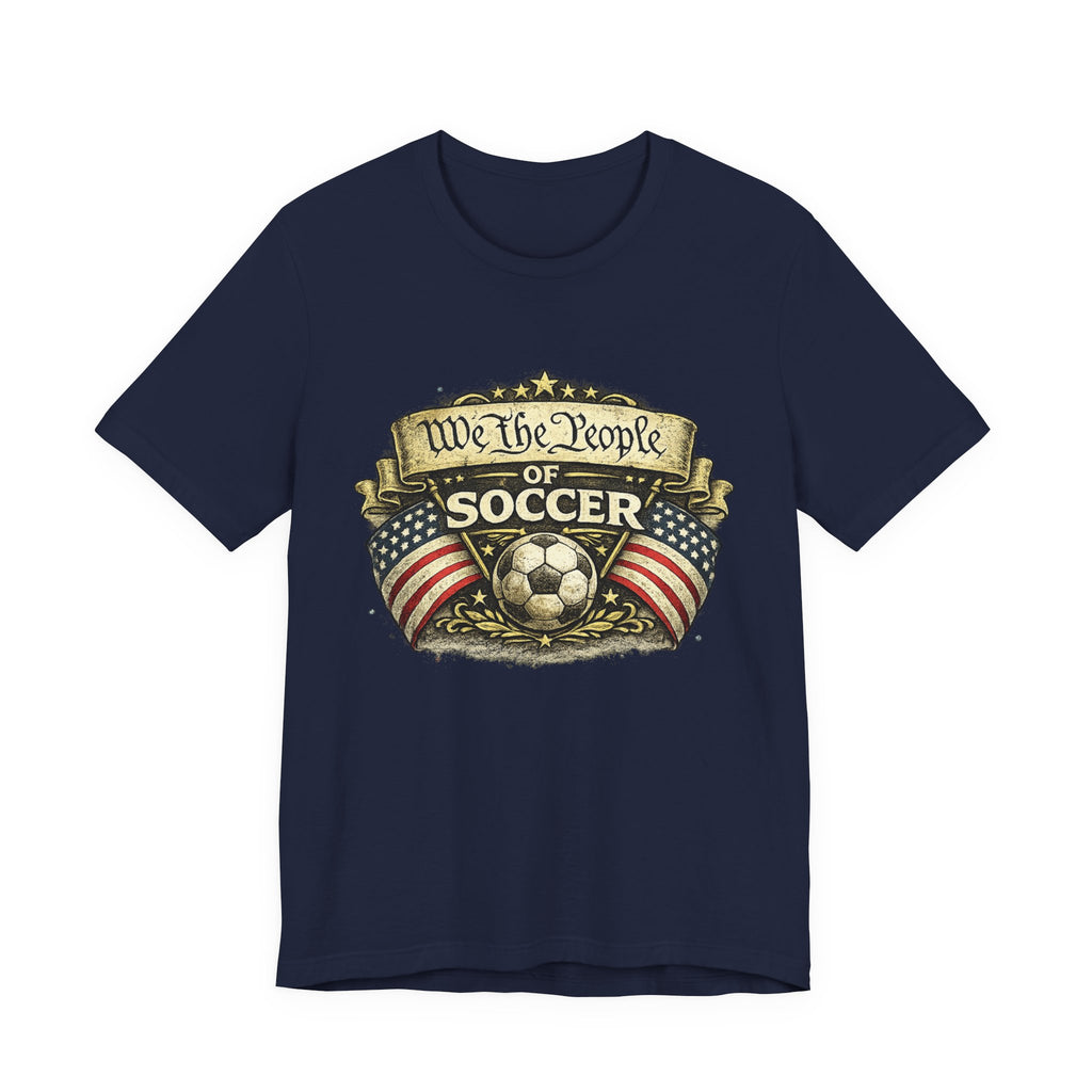 We The People of Soccer T-Shirt — American Flag Vintage Soccer Tee