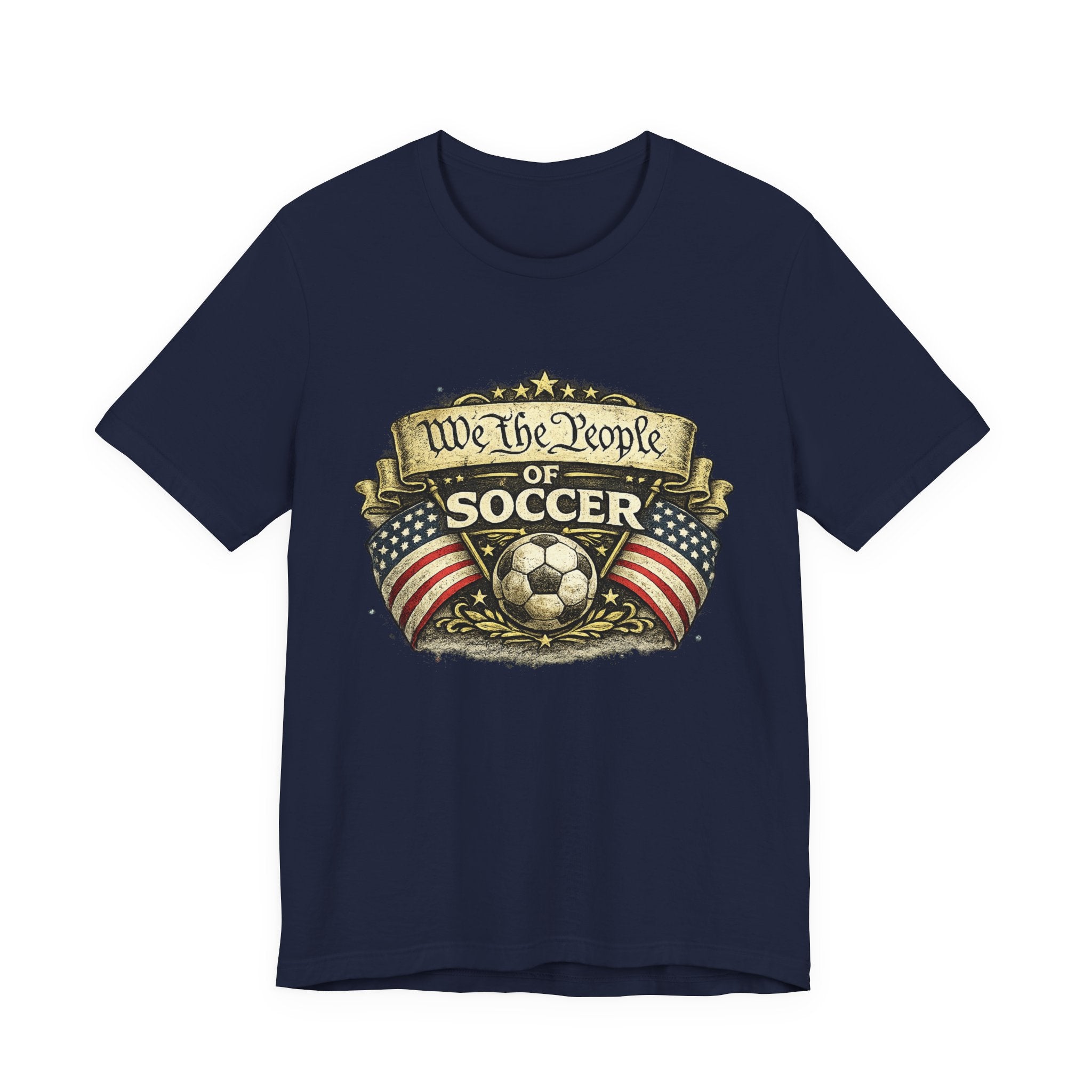 We The People of Soccer T-Shirt — American Flag Vintage Soccer Tee