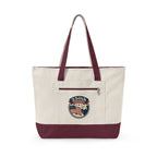 250th Anniversary American Flag Canvas Tote Bag — Zippered Patriotic Tote