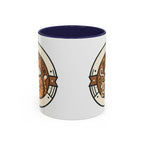 Cat Coffee Mug — Cute Orange Kitty Holding ‘Coffee’ Accent Ceramic Mug (11/15 oz)