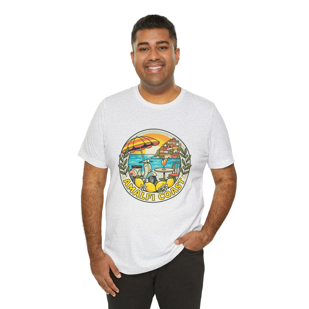 Amalfi Coast Vintage Travel Tee — Scenic Lemon & Vespa Graphic