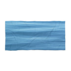 Ocean Blue Beach Towel — Soft Wavy Water Print