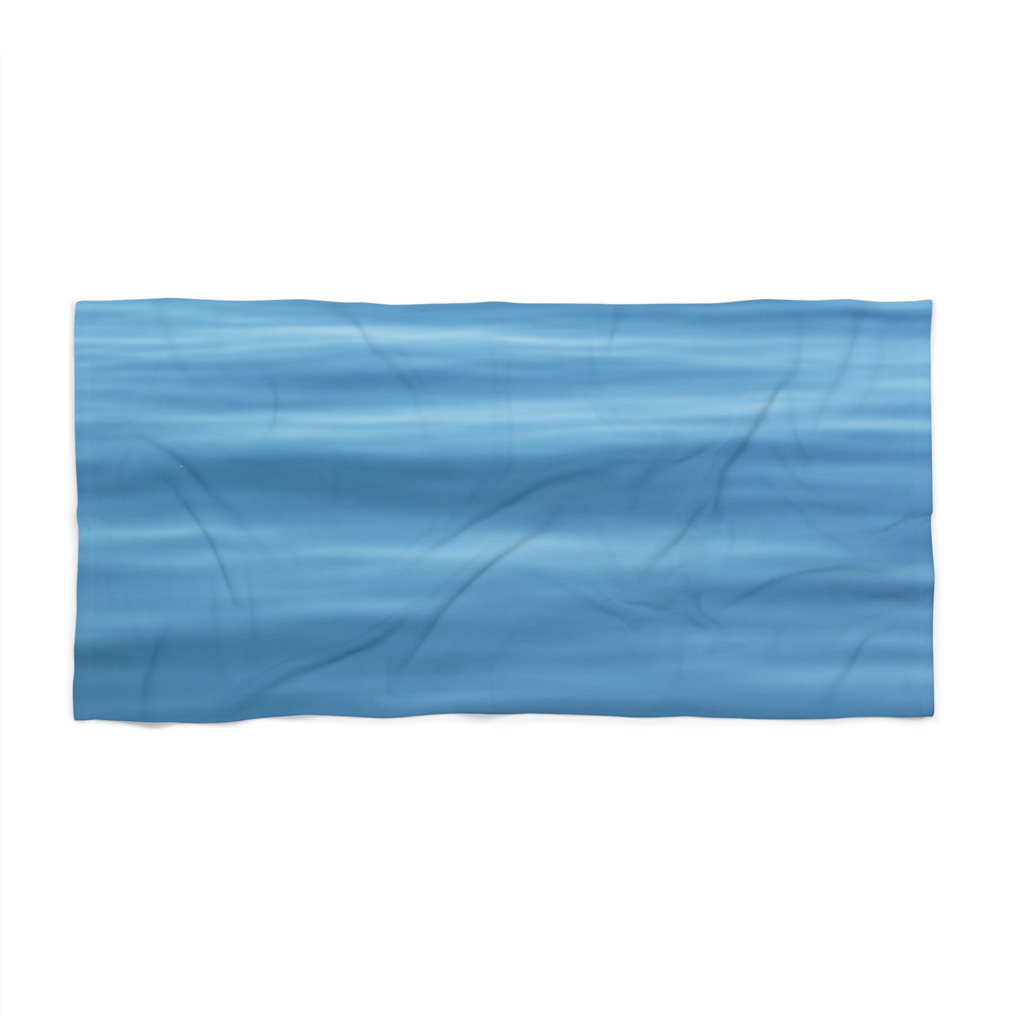 Ocean Blue Beach Towel — Soft Wavy Water Print