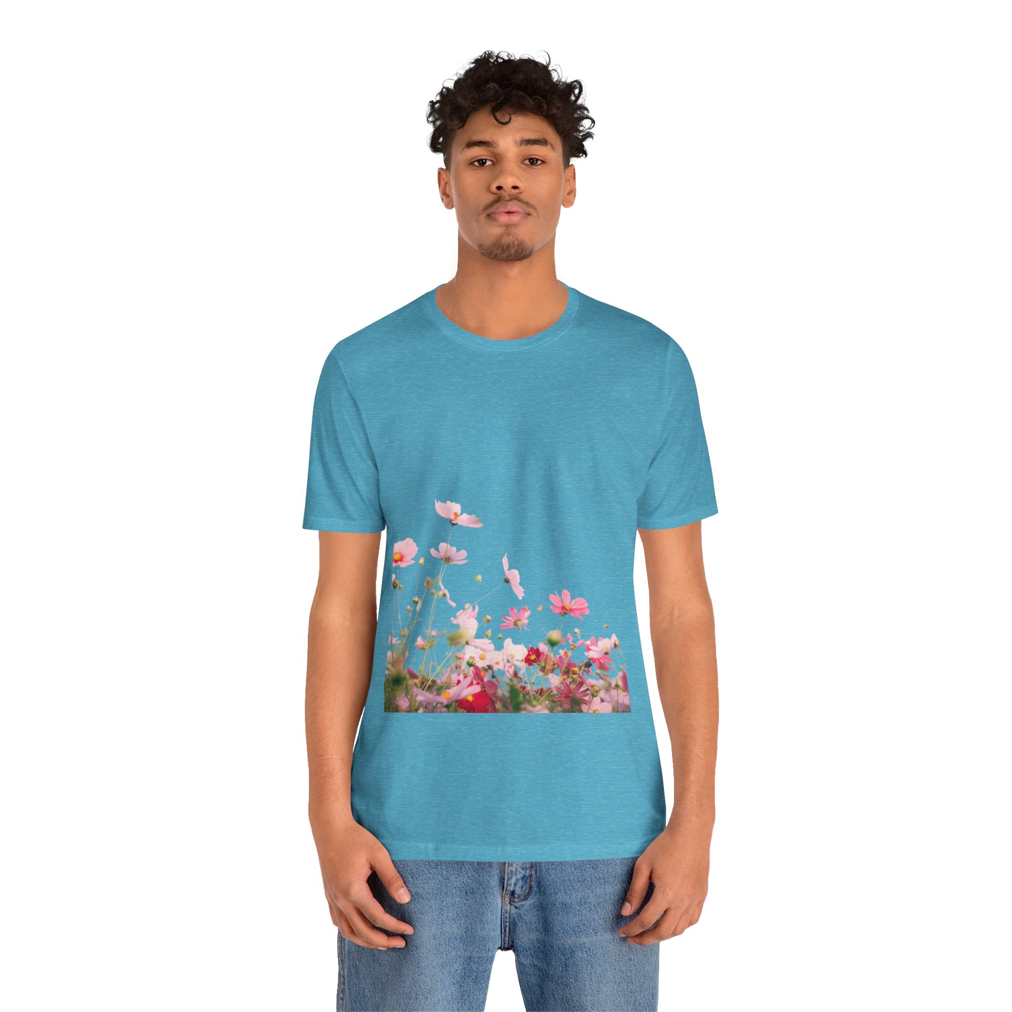 Floral Meadow Tee – Pink Wildflower Field Graphic T-Shirt