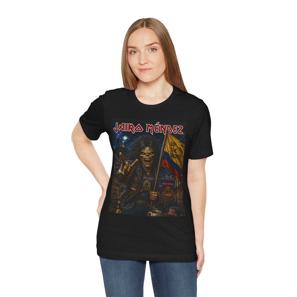 Jairo Méndez Metal Band Tee — Iron Maiden Flag T‑Shirt