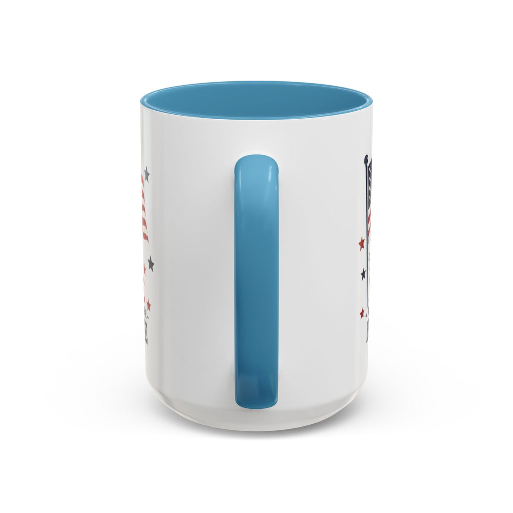 Patriotic Coffee Mug — "Land of the Free Because of the Brave" Accent Mug