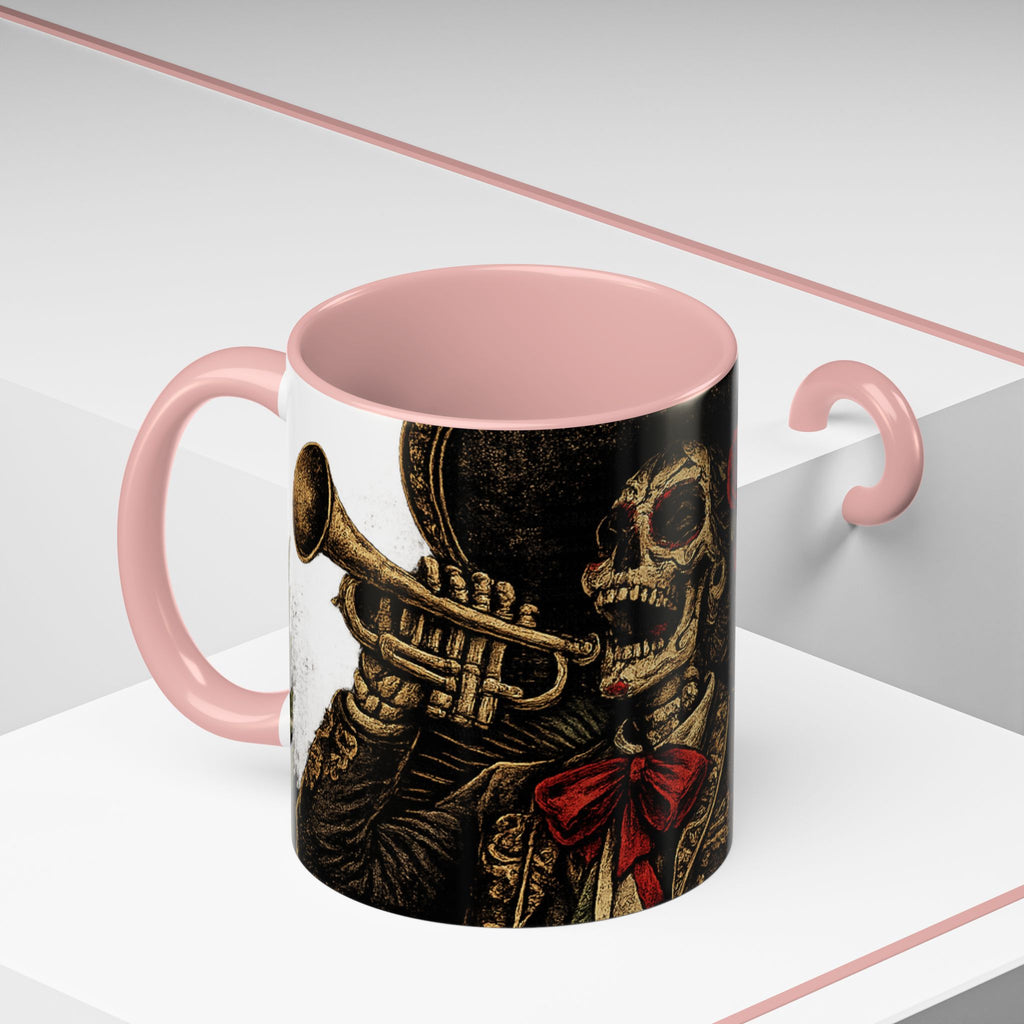 Day of the Dead Soccer Skull Accent Mug — 11/15oz