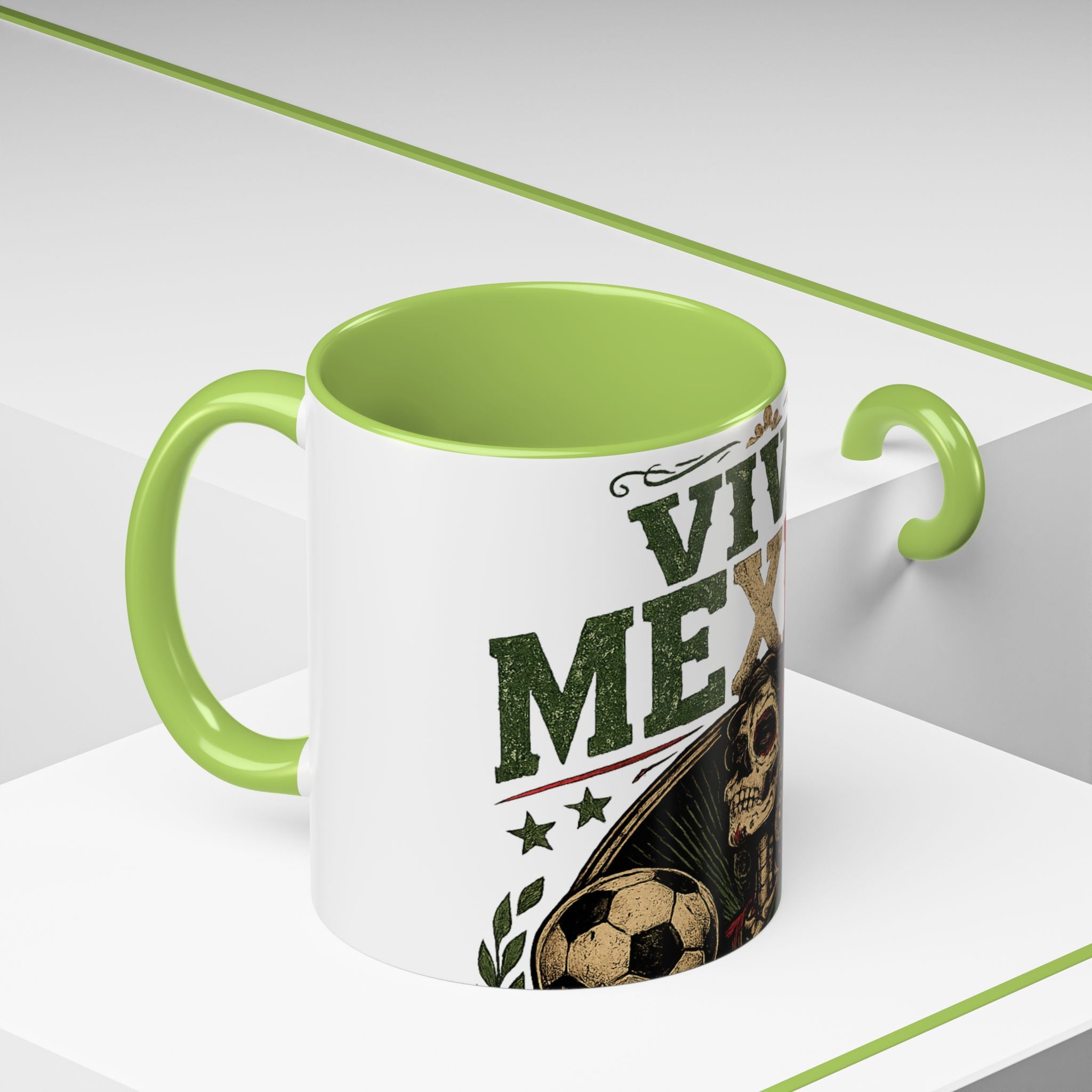 Viva Mexico Accent Coffee Mug — Day of the Dead Skeleton Design (11/15oz)