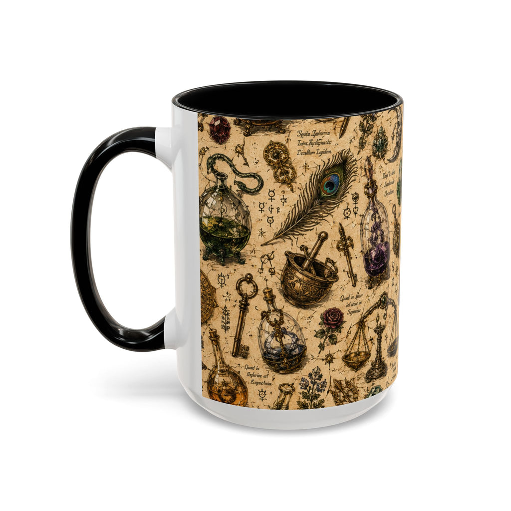 The Alchemist's Cabinet Coffee Mug — Vintage Apothecary Accent Mug (11/15 oz)