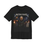 Metal Band Graphic Tee — "Metalyahu" Heavy Metal Israel Guitar Design