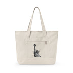 Statue of Liberty Canvas Tote — Zippered Eco Travel Bag