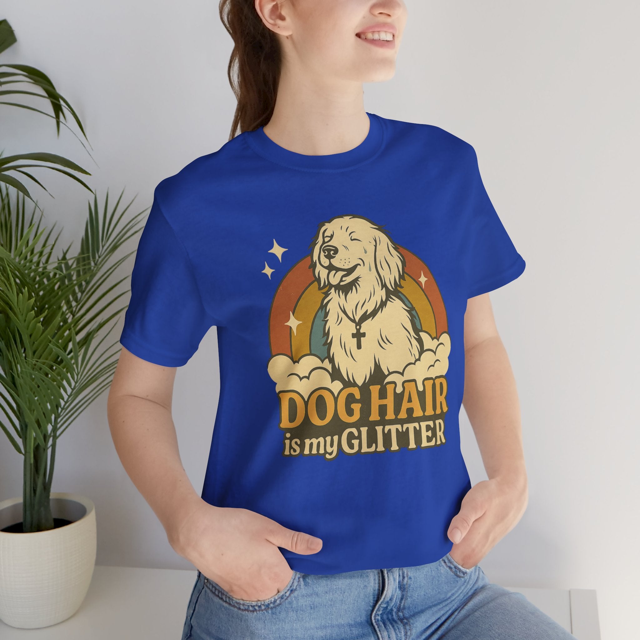 "Dog Hair Is My Glitter" – Retro Golden Vibes Edition