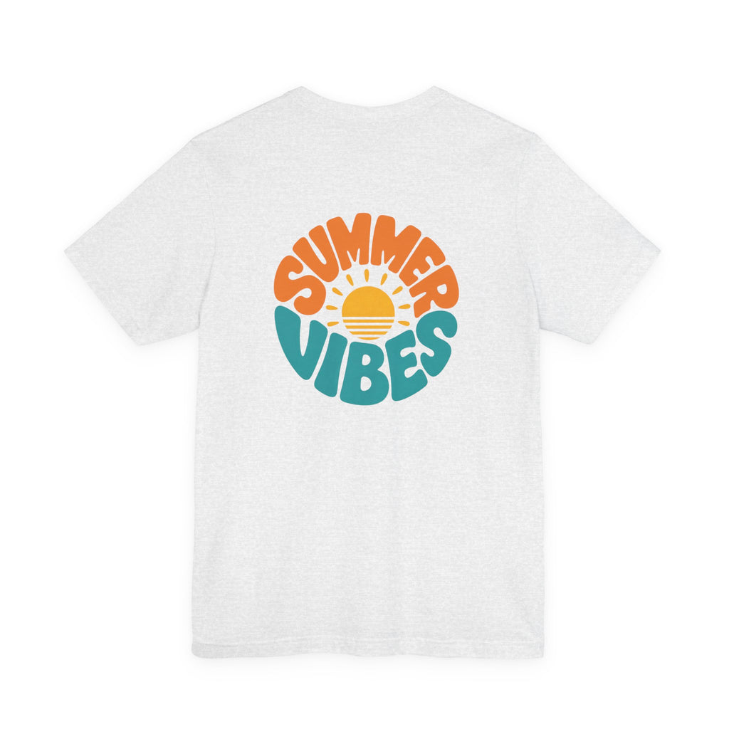 Summer Vibes Tee — Retro Sun Graphic Back Print