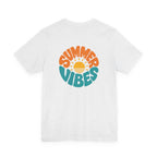 Summer Vibes Tee — Retro Sun Graphic Back Print