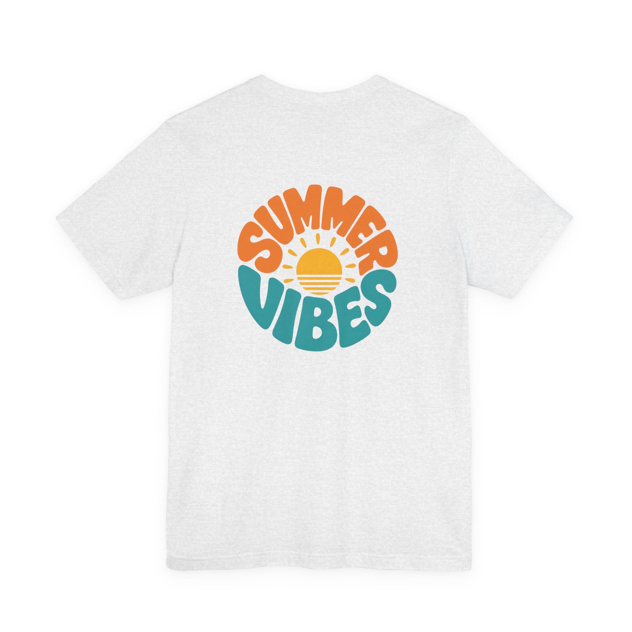 Summer Vibes Tee — Retro Sun Graphic Back Print