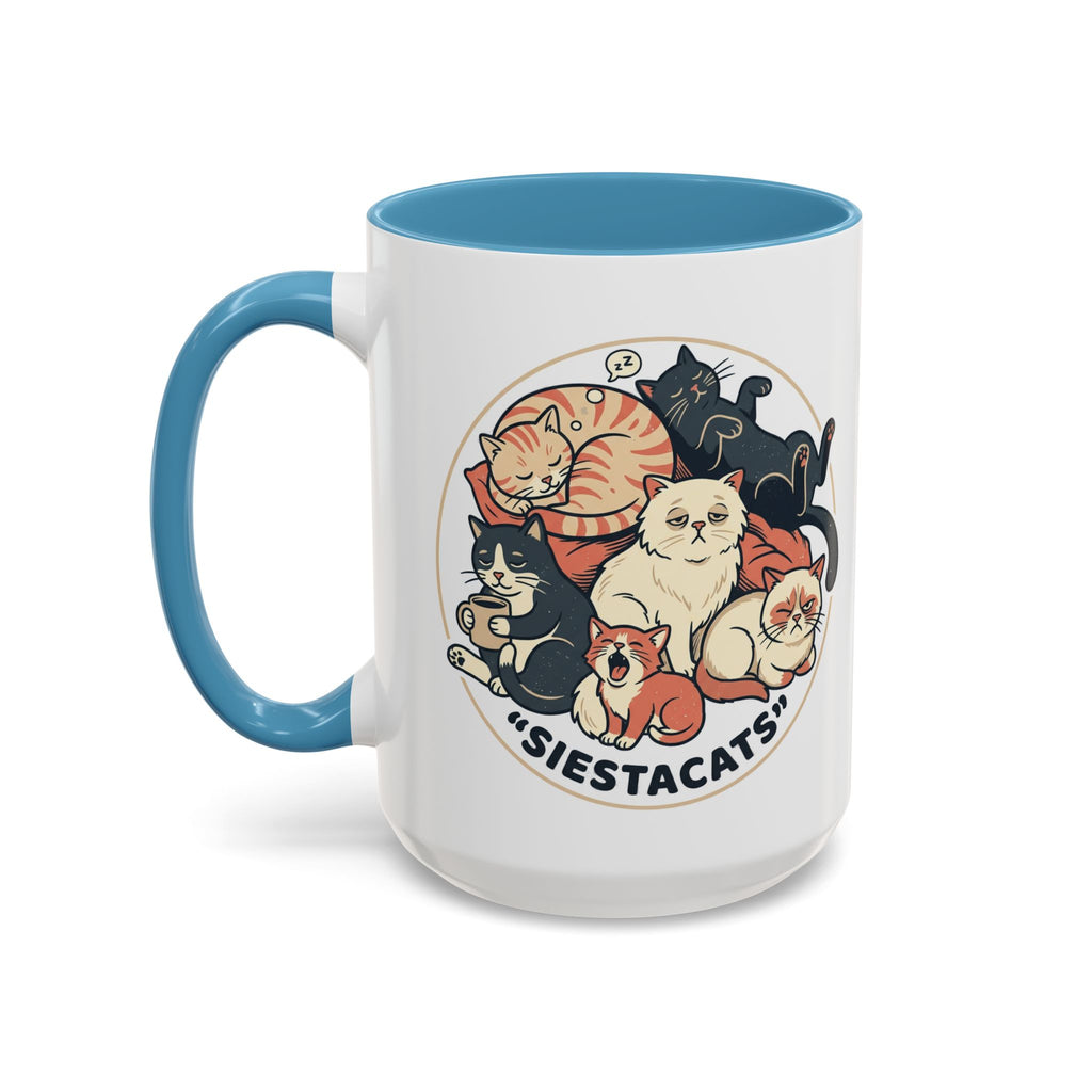 Cat Jester Accent Coffee Mug – Whimsical Vintage Cat Illustration (11/15oz)