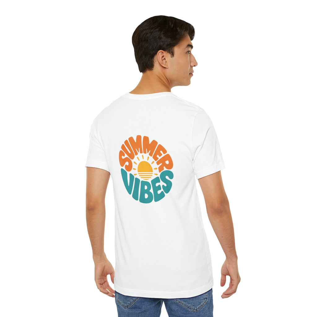 Summer Vibes Tee — Retro Sun Graphic Back Print