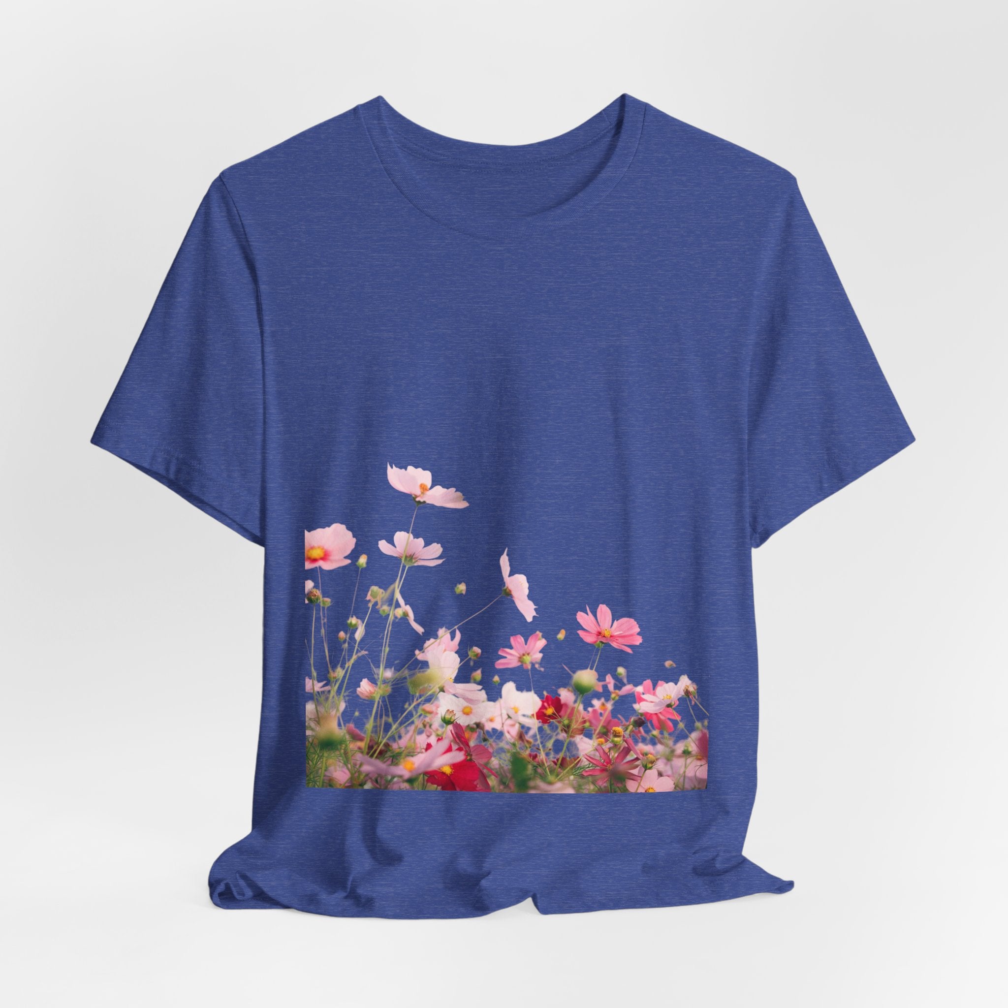 Floral Meadow Tee – Pink Wildflower Field Graphic T-Shirt