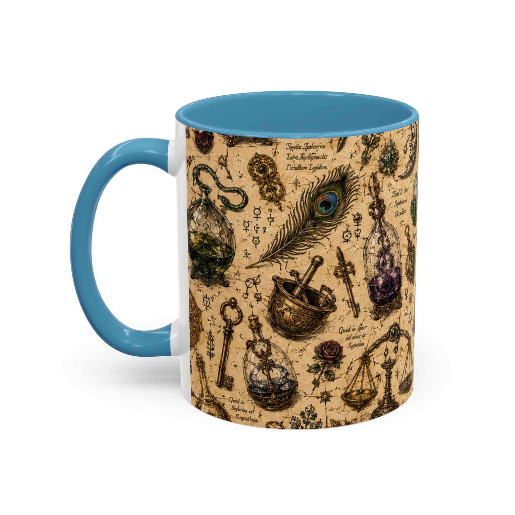 The Alchemist's Cabinet Coffee Mug — Vintage Apothecary Accent Mug (11/15 oz)
