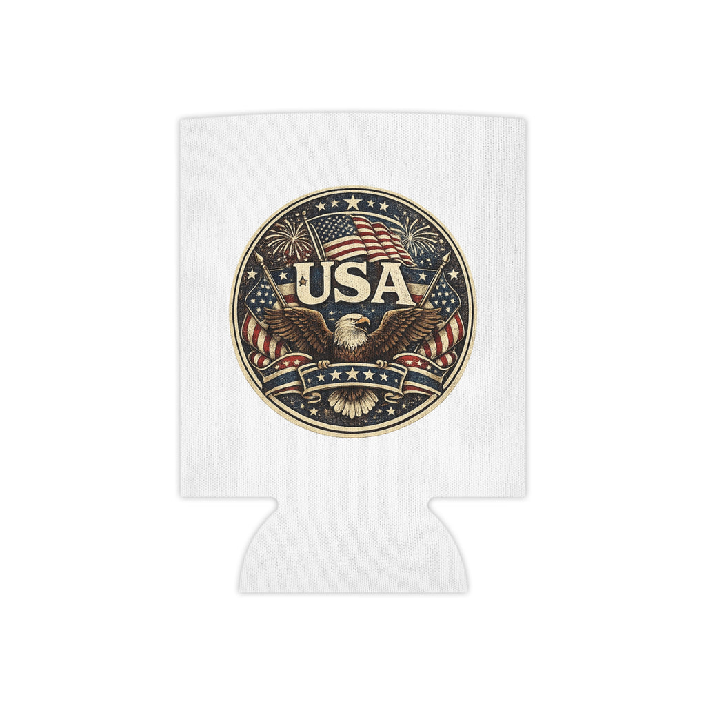 USA Eagle Can Cooler - Patriotic American Flag Beer Holder for 4th of July
