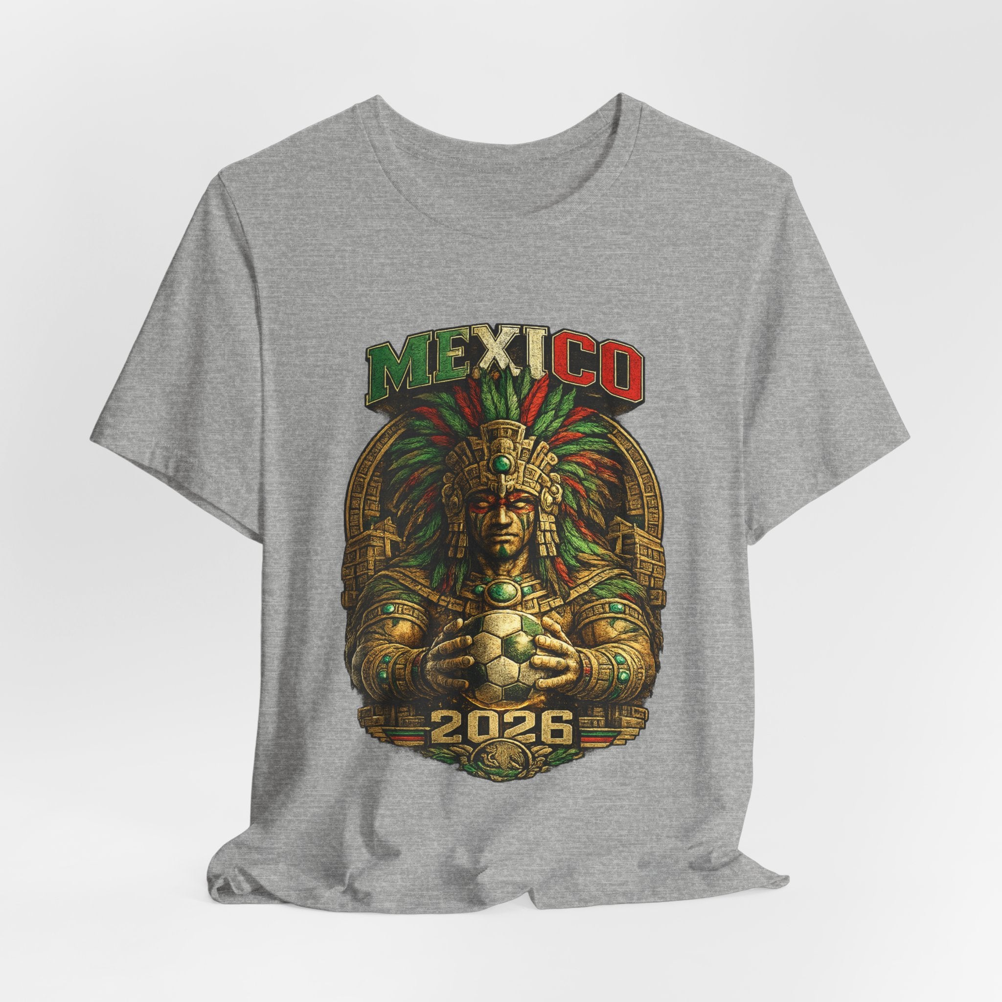 Mexico 2026 Aztec Warrior T-Shirt — Vintage Mexican Pride Soccer World Cup Tee