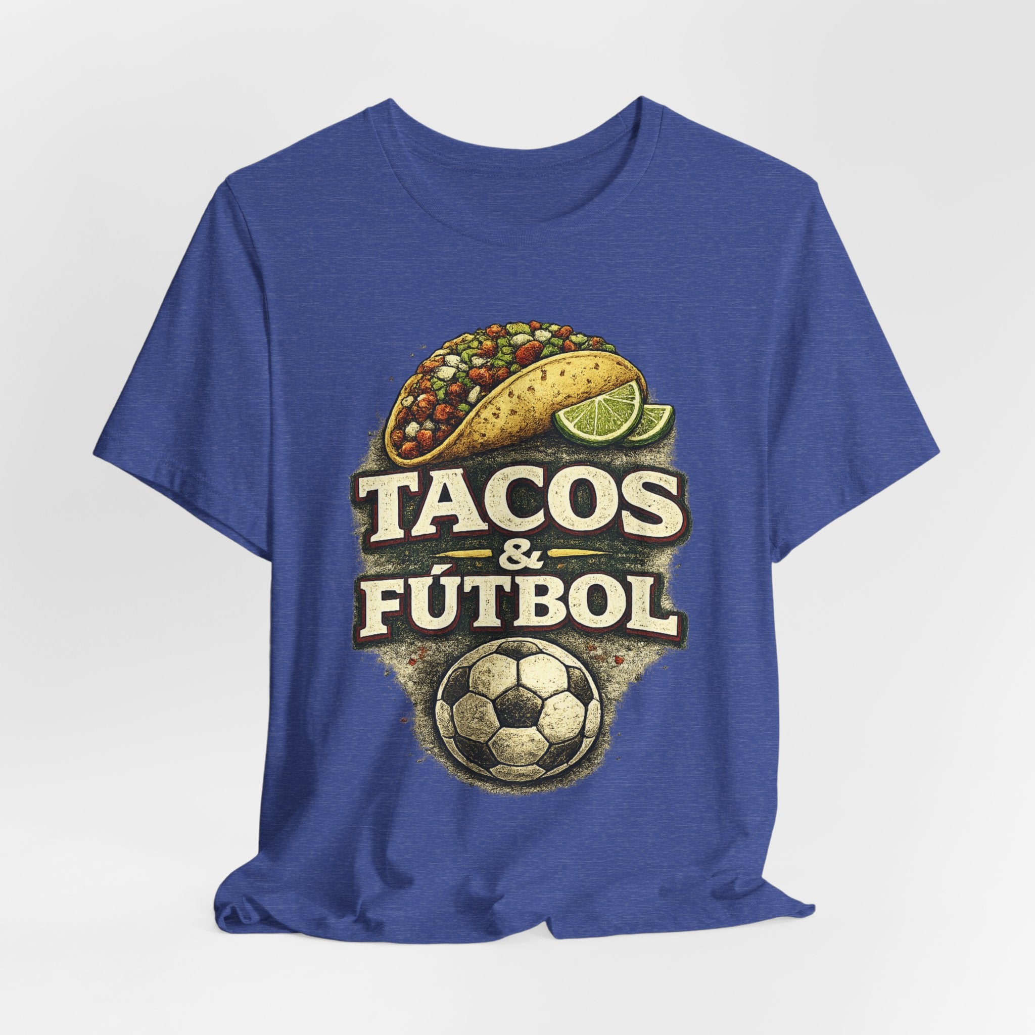 T-Shirt — Tacos & Fútbol Graphic Tee — Soccer Fan Mexican Food Mashup