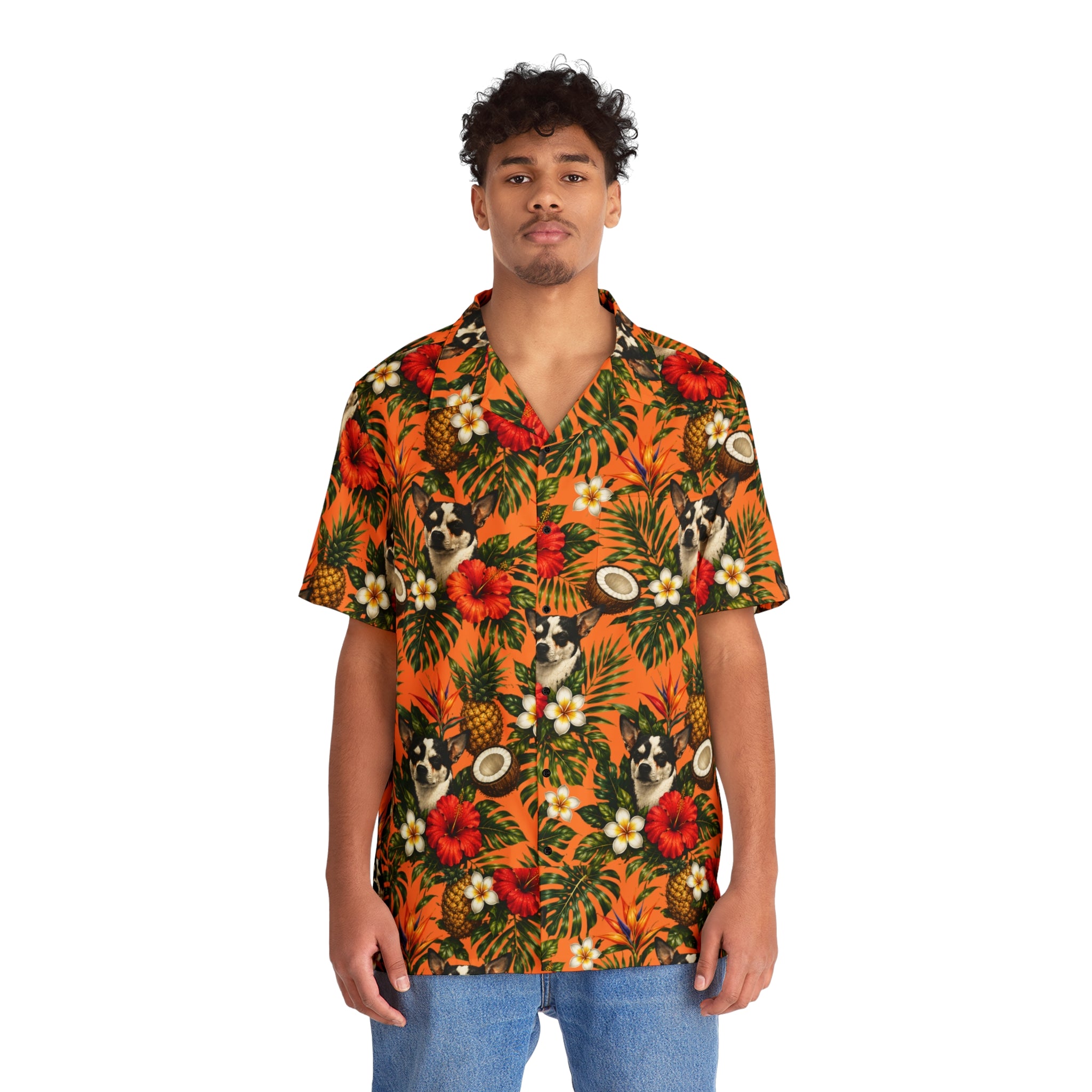 Hawaiian Shirt — Tropical Chihuahua Floral AOP