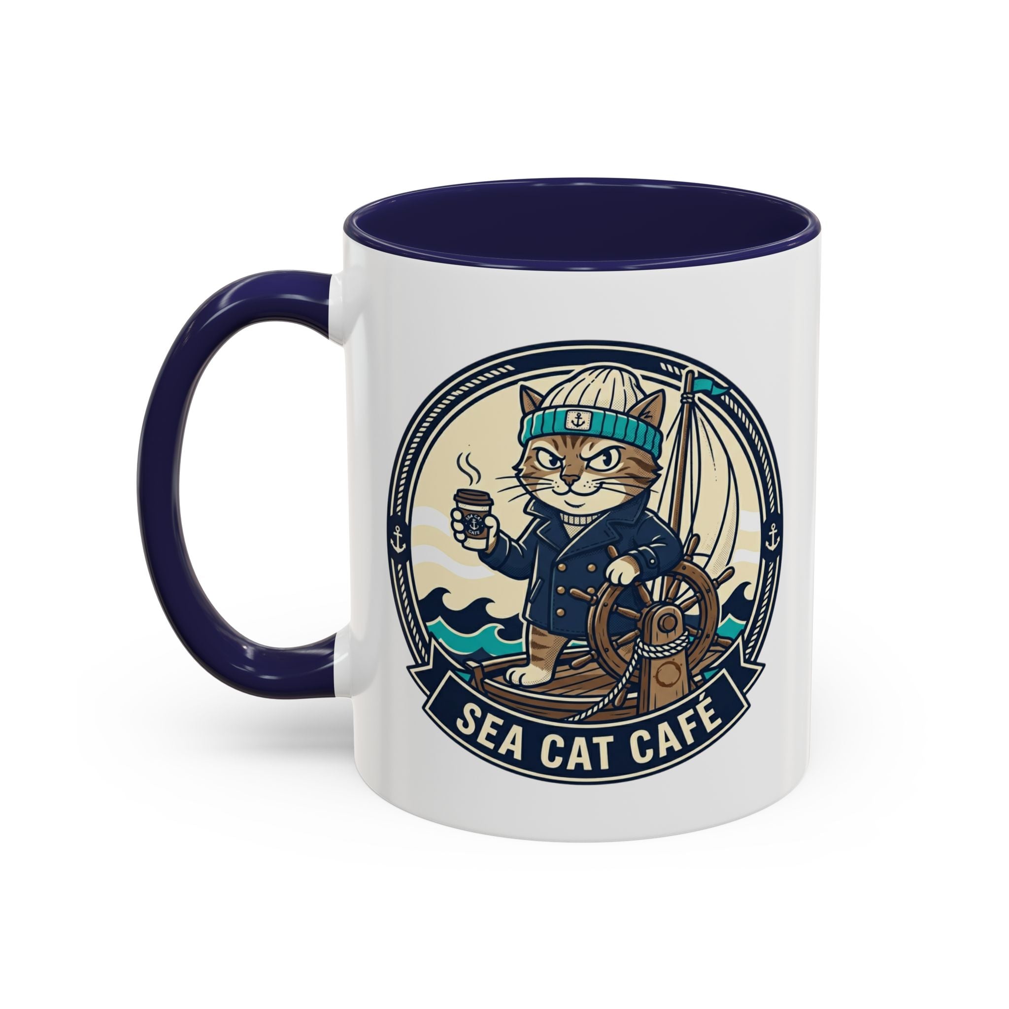 Nautical Sailboat Coffee Mug – Vintage Ocean Adventure Accent Mug