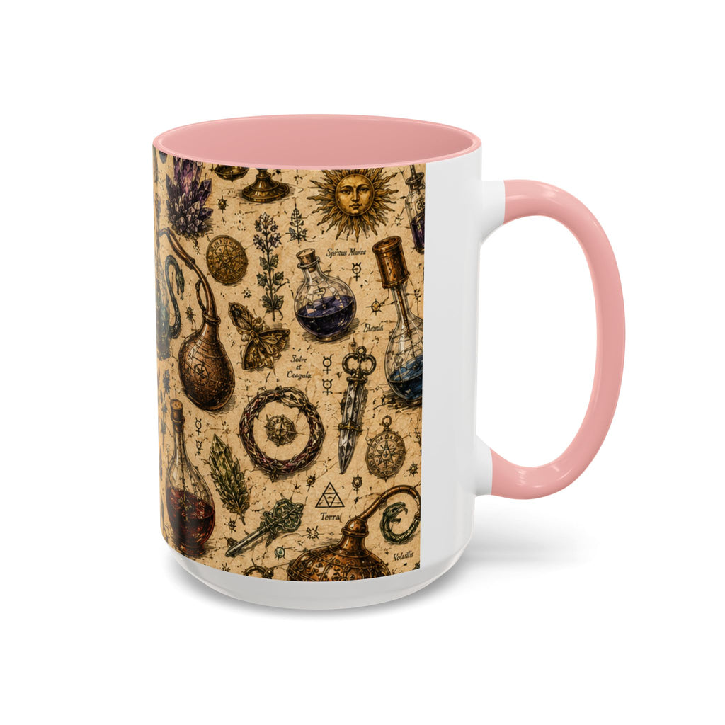 The Alchemist's Cabinet Coffee Mug — Vintage Apothecary Accent Mug (11/15 oz)