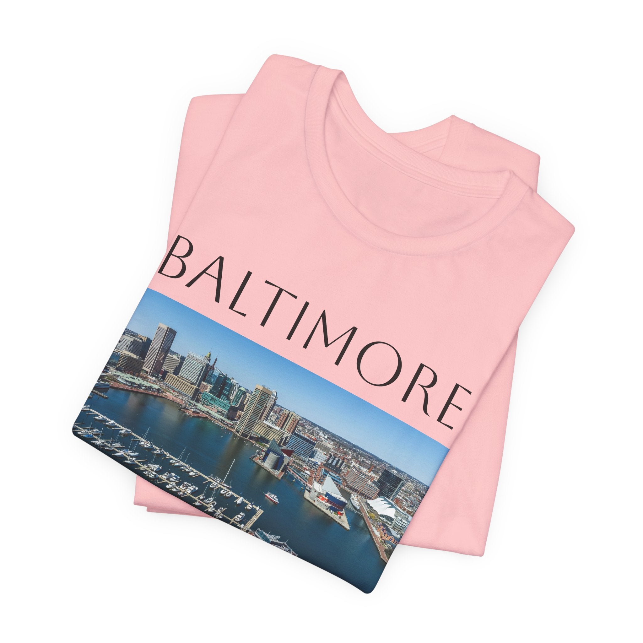 Baltimore Skyline Photo Tee — Inner Harbor Cityscape T-Shirt
