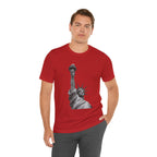 Statue of Liberty Graphic Tee — Black & White NYC Landmark T-Shirt
