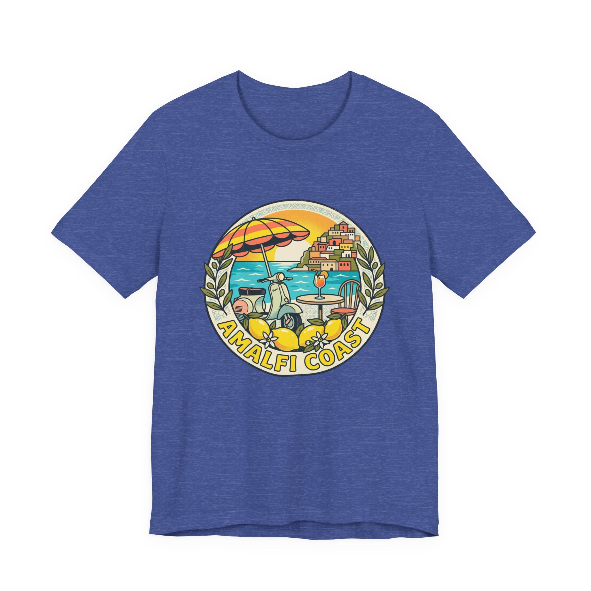 Amalfi Coast Vintage Travel Tee — Scenic Lemon & Vespa Graphic