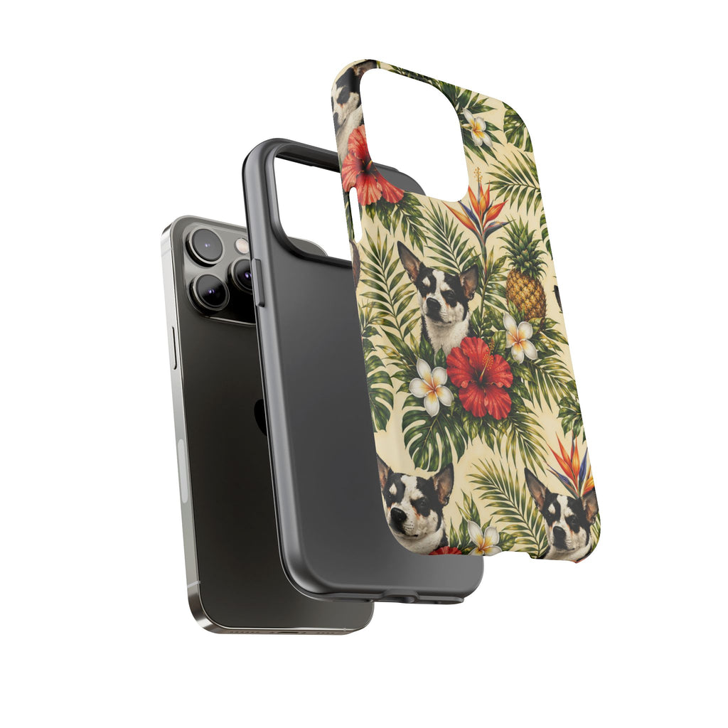 Tropical chihuahua Phone Case — Floral Pineapple Protective Tough Case