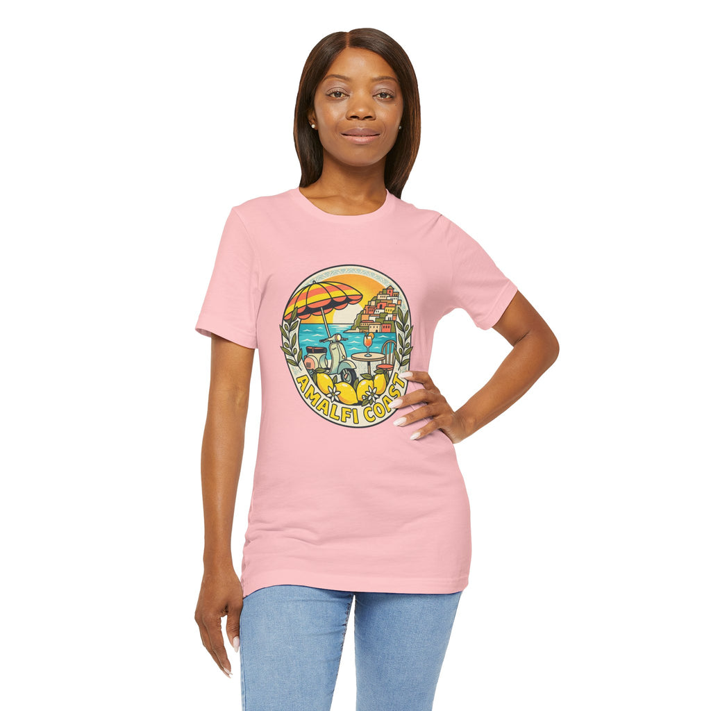 Amalfi Coast Vintage Travel Tee — Scenic Lemon & Vespa Graphic