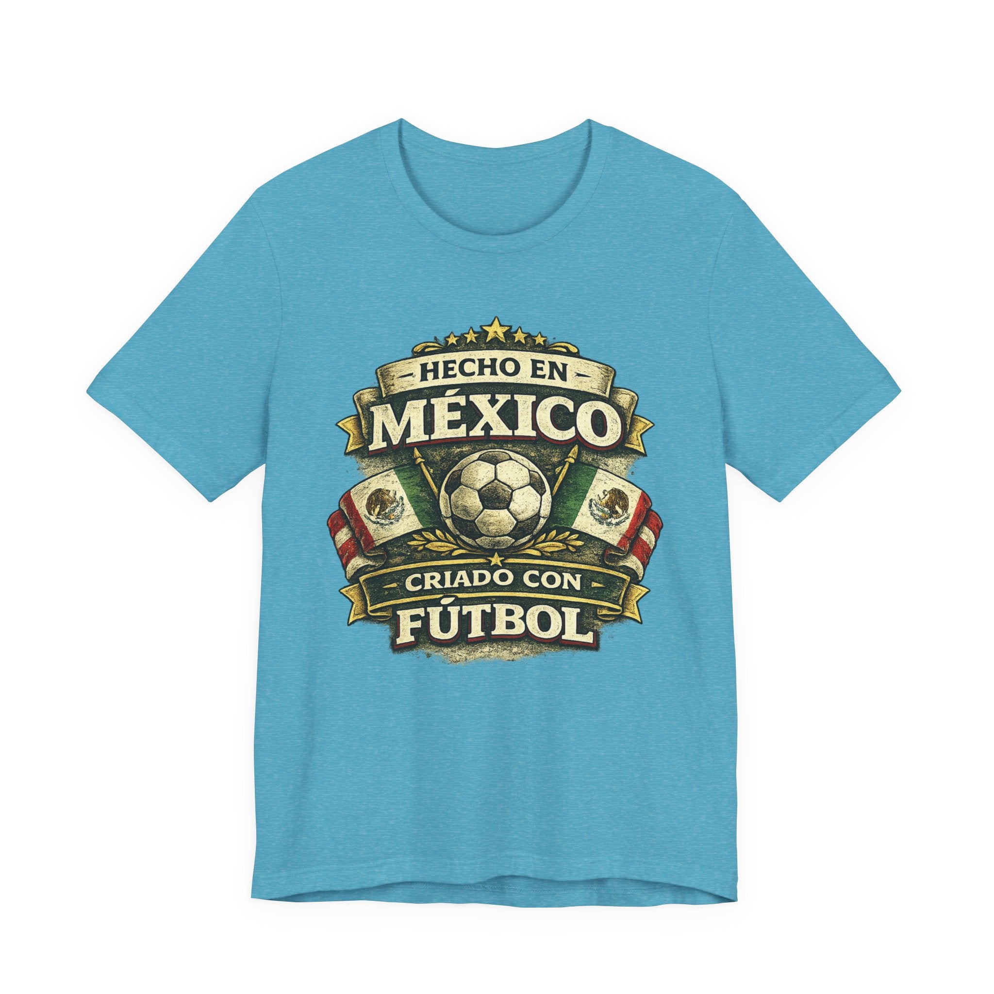 Mexico Soccer T‑Shirt — "Hecho en México, Criado con Fútbol" Vintage Football Tee