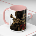 Day of the Dead Soccer Skull Accent Mug — 11/15oz