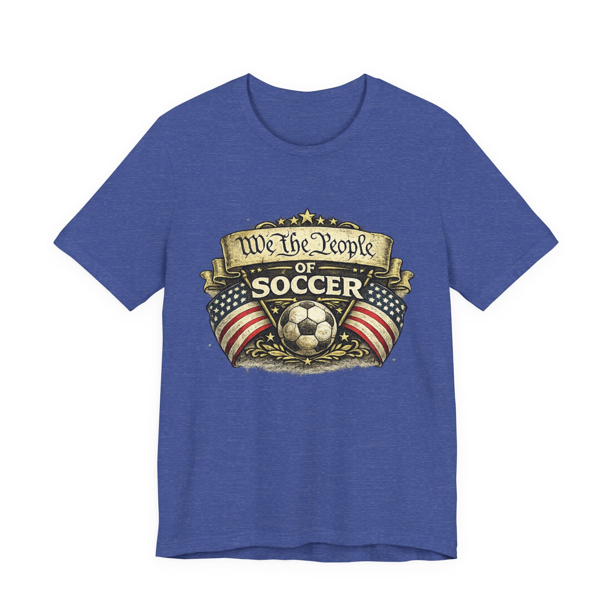 We The People of Soccer T-Shirt — American Flag Vintage Soccer Tee