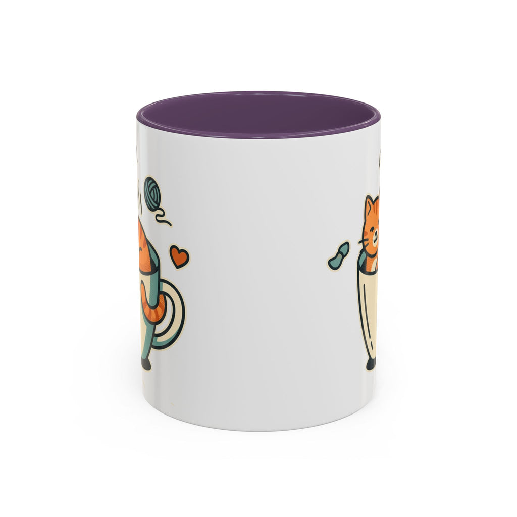 Cat in Cup Coffee Mug — Cute Cat Lover Accent Mug (11/15oz)