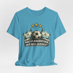 Argentina Soccer T-Shirt — "Nací en Argentina, ¿Qué más querés?" Vintage Football Tee