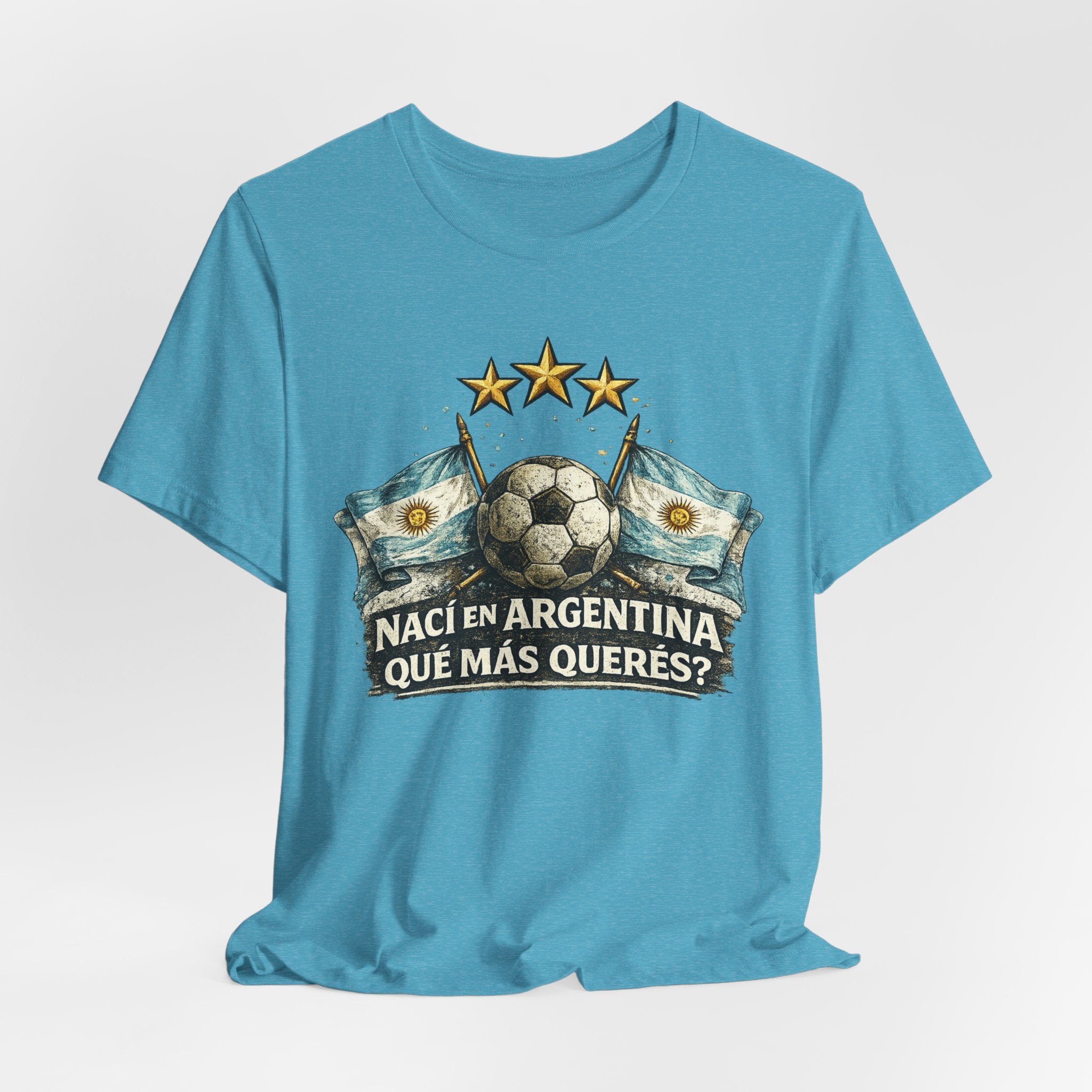 Argentina Soccer T-Shirt — "Nací en Argentina, ¿Qué más querés?" Vintage Football Tee