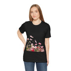Floral Meadow Tee – Pink Wildflower Field Graphic T-Shirt